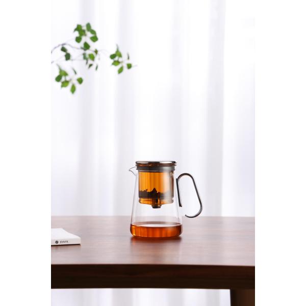 Countertop Loose Leaf Glass Infuser Teapot Kettle for Cafes Coffee Shops