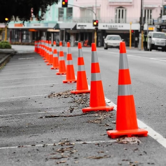 Flexible Orange Highway Cones PVC Custom Traffic Cone For Effective Warning