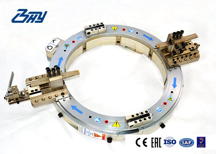 High Efficiency Pneumatic Tube Cutting And Beveling Equipment with Split Frame Structure