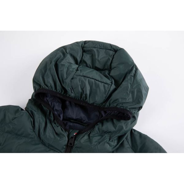 Forest Green heated puffer jacket side view