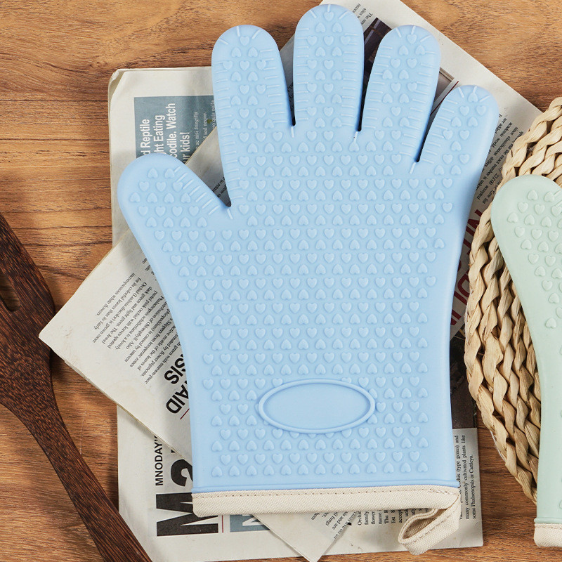 Premium Grilling Gloves BBQ Gloves Silicone Oven Mitts Premium Grilling Gloves Non-Slip Waterproof Baking Cooking Gloves