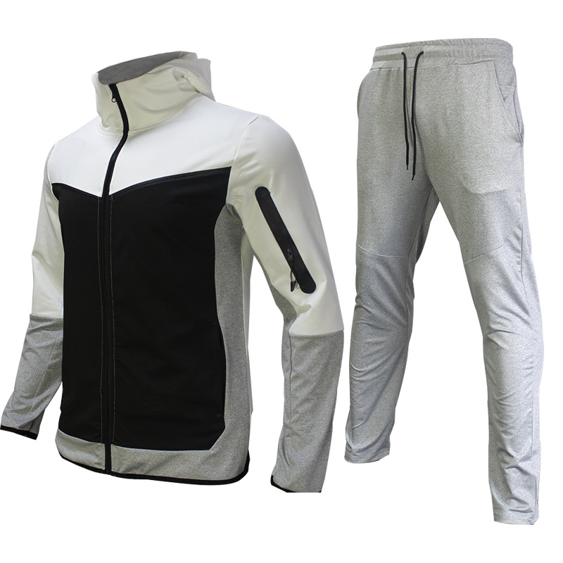 Fitted Printed Men Sportswear Set Gym Training Swimwear Two Pieces Tracksuit