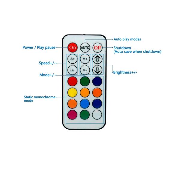 High quality 21keys 2084 pixels RF full color controller WS2811 DC5~24V controller 2812 IC dream color led controller