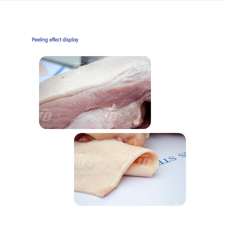 Stainless Steel 18m/min Meat Peeling Machine Beef Skinning Equipment