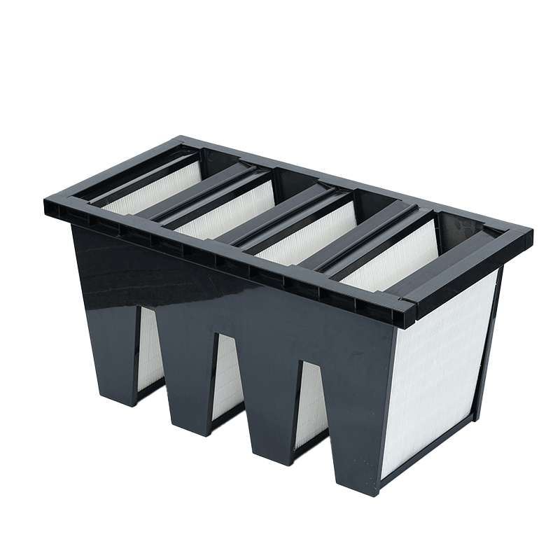 Washable Plastic Frame Carbon V Bank Air Filter True Hepa For HVAC System