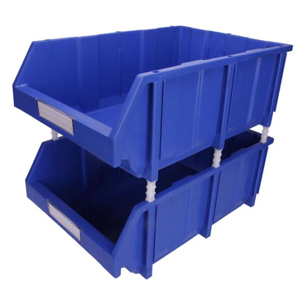 Stackable Warehouse Storage Crates Plastic Shelf Bin Boxes For Part Bins Heavy Duty Industrial Tool Part Storage Bin Stackable Plastic Bins Wall