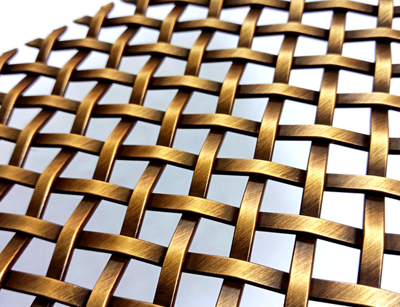 42% Open Area Antique Bronze Decorative Steel Wire Mesh Ss 304 For Furniture Cabinet Door