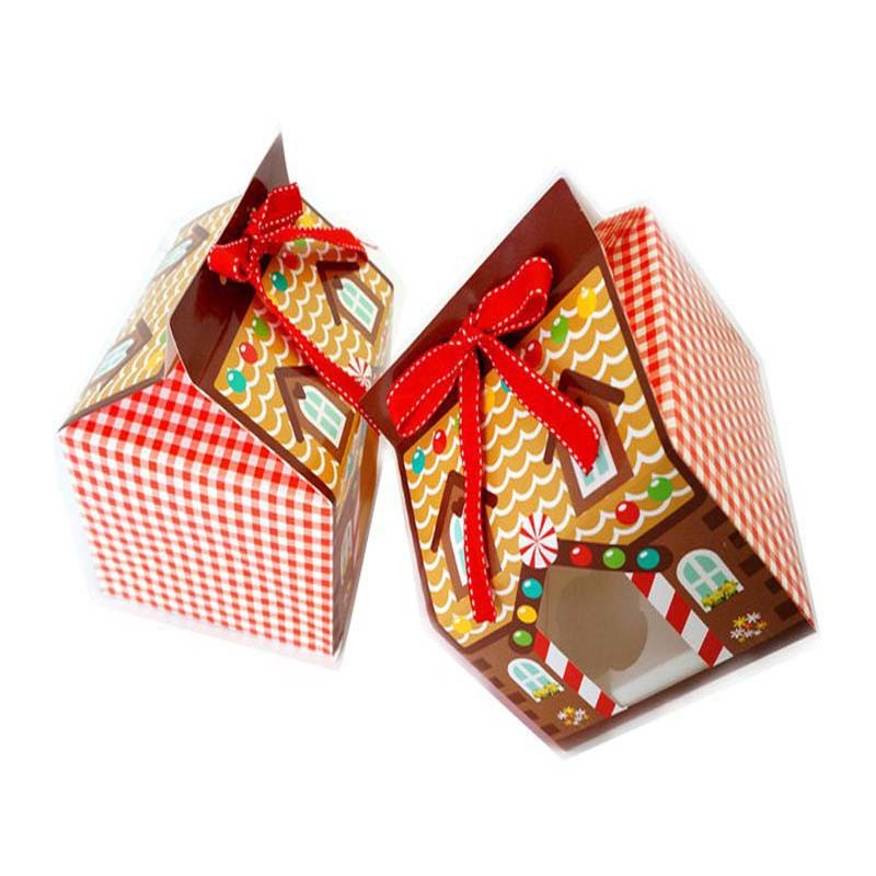 custom macaron gable box with clear window Wedding macaron packaging box