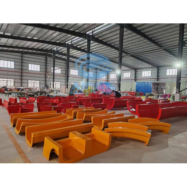 Customized Colorful Water Slide Fiberglass Swimming Pools Suitable Family Small Amusement Park Gardens Inground Pools 2D Design