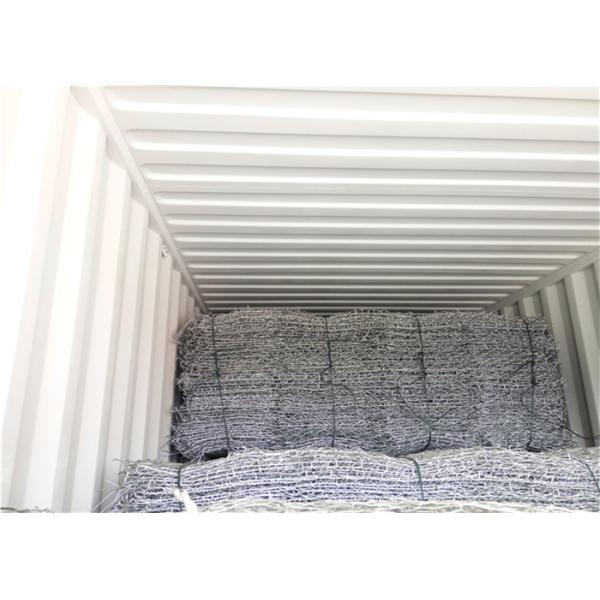 Lightweight Double Twist Wire Gabion Baskets , Galvanized Wall Basket