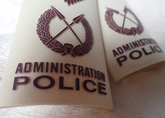 Quality High Density Screen Printed Clothing Labels Police Shoulder Patches for sale