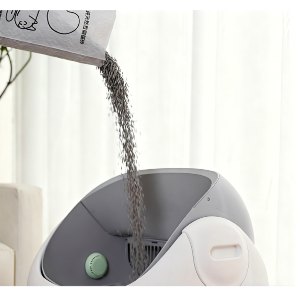 Plastic Eco-Friendly Deodorant Ball Cat Litter Box Automatic Cleaning Large Capacity Enclosed Anti-splatter Design Sieve Easy
