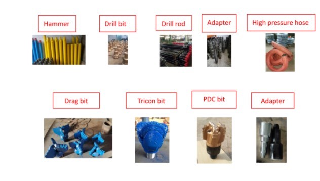 Custom Portable Diesel Pneumatic Borewell Machine Water Well Drilling