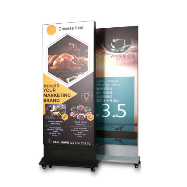 Advertising LED Light Box Display Stand Double Side Aluminum Frame Custom Shape