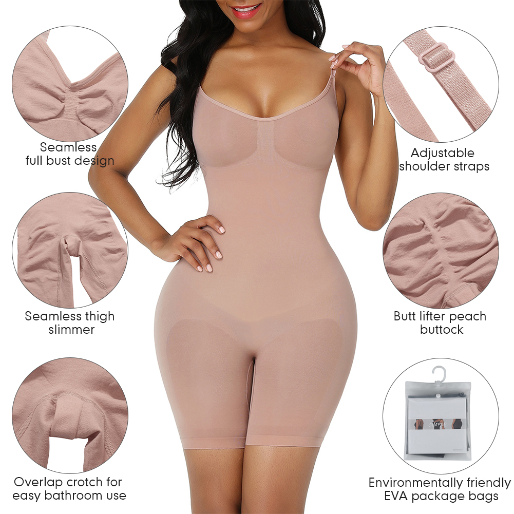 Medium Control Level Full Body Shaper for Women HEXIN High Waist Seamless Body Suit