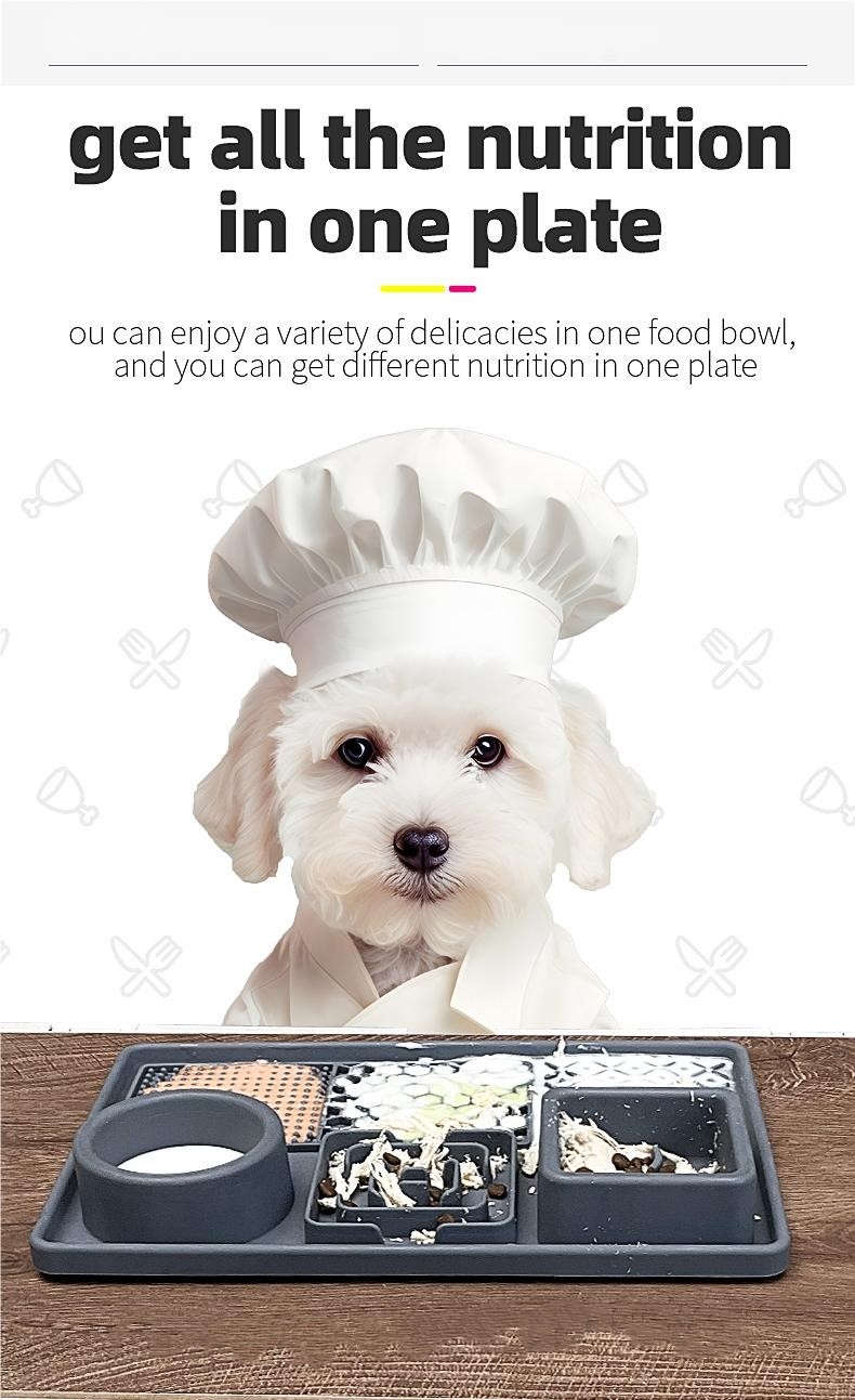 Dog Licking Mat Slow Food Bowl Food Grade Silicone With Suction Cup Pet Bowl
