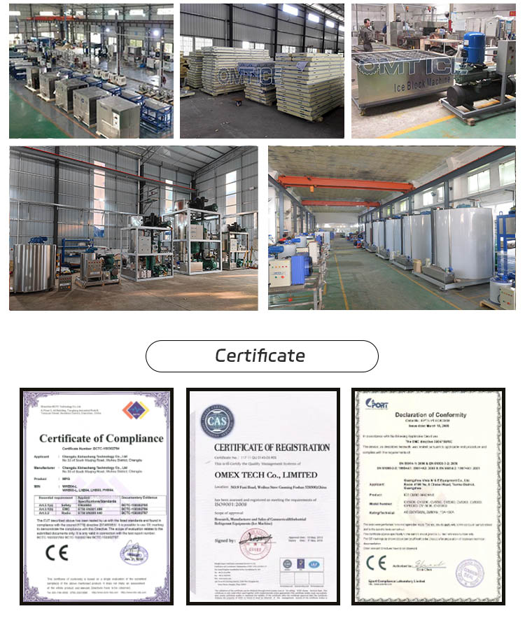 3 Ton Per Day Tube Ice Machine for Food Service Weight KG 1500 Compressor Other