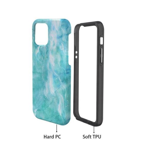3D Coated Sublimation 2 in 1 Bank Phone Cases Tpu Pc Tough Sublimation Blanks Phone Case for Iphone 12 13 Mini Pro Max