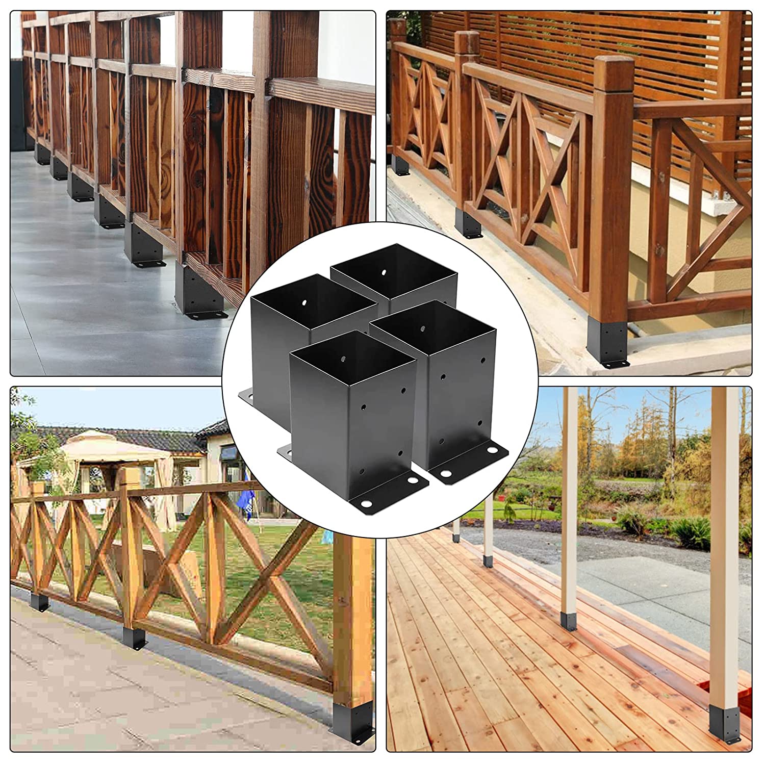 3 arm right angle pergola corner bracket for 4x4 wood posts extension modular size pergola brackets