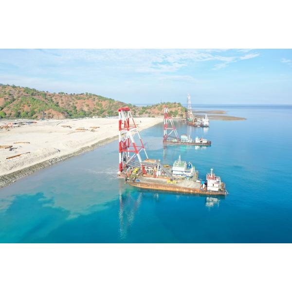 Dry Method Bottom Feed Vibroflot With Boat Vibro Bottom Stone Column Pile Device