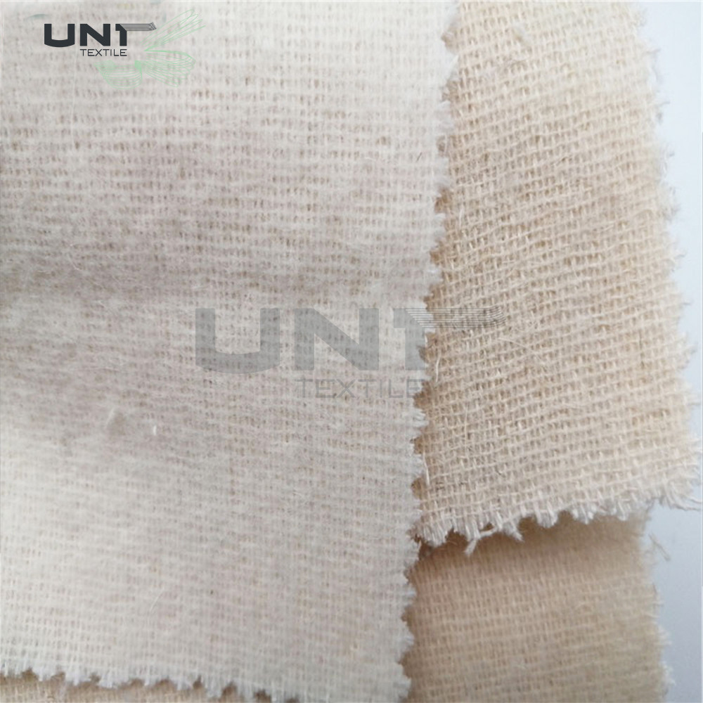 100% Wool Tie Interlining Single / Double Side Brushed Lining Rolls For Men Necktie