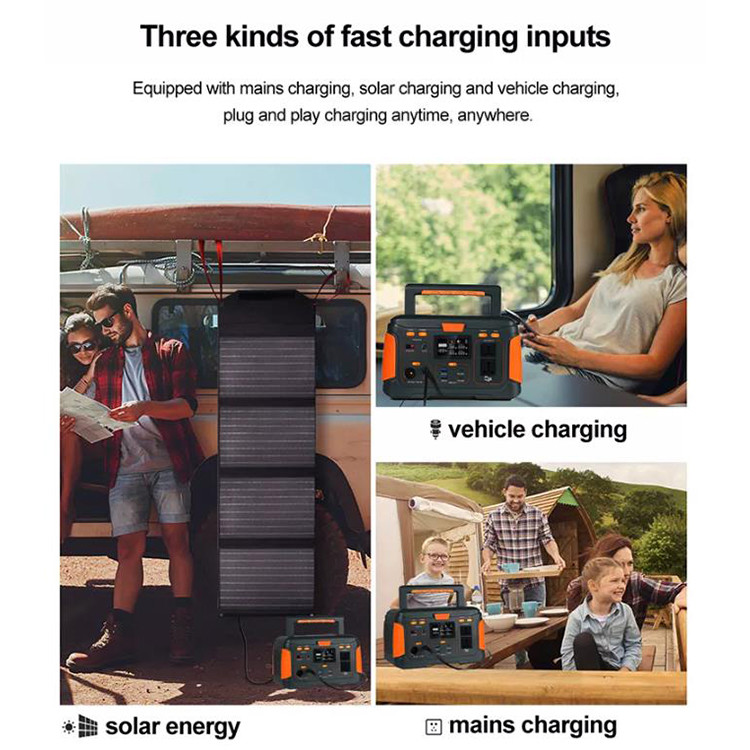 OEM ODM LiFePO4 lithium battery Portable Solar Power Station USB Type C DC AC OUTPUT lithium battery packs