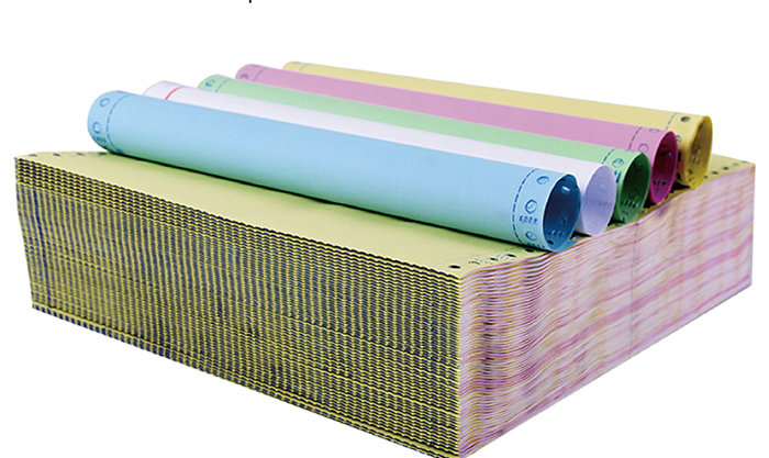 Multiple Color Ncr Carbonless Copy Paper 50gsm / 55gsm Printing Paper Roll