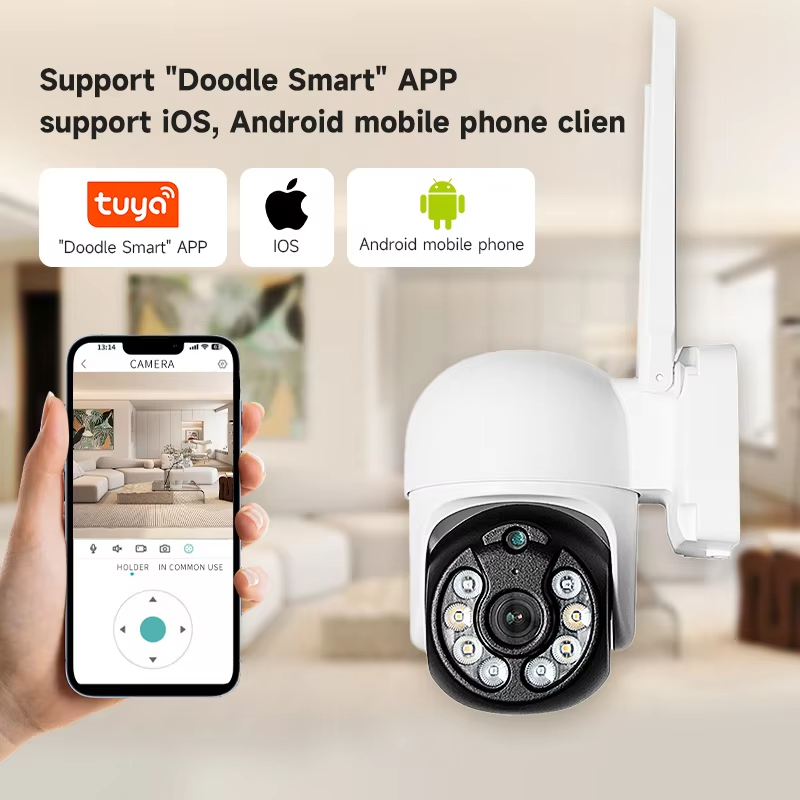 4MP HD Security Tuya Smart Wifi Camera Auto Tracking PTZ Home Network CCTV Camera Wireless Network Camera