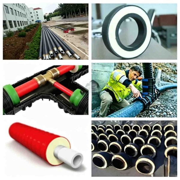 Flexible PU Foam Pre-Insulated PERT HDPE Pipe Extrusion Line for district heating