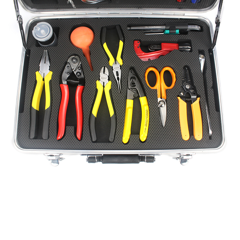 Heavy ABS Material OEM FTTH Assembly Fiber Optic Tool Kit for FTTA FTTB FTTH