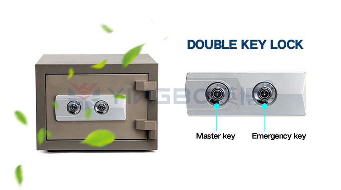 Double Keys Lock Anti Theft Solid Steel Fire Proof Safe Box For Security FB/FG-32---158