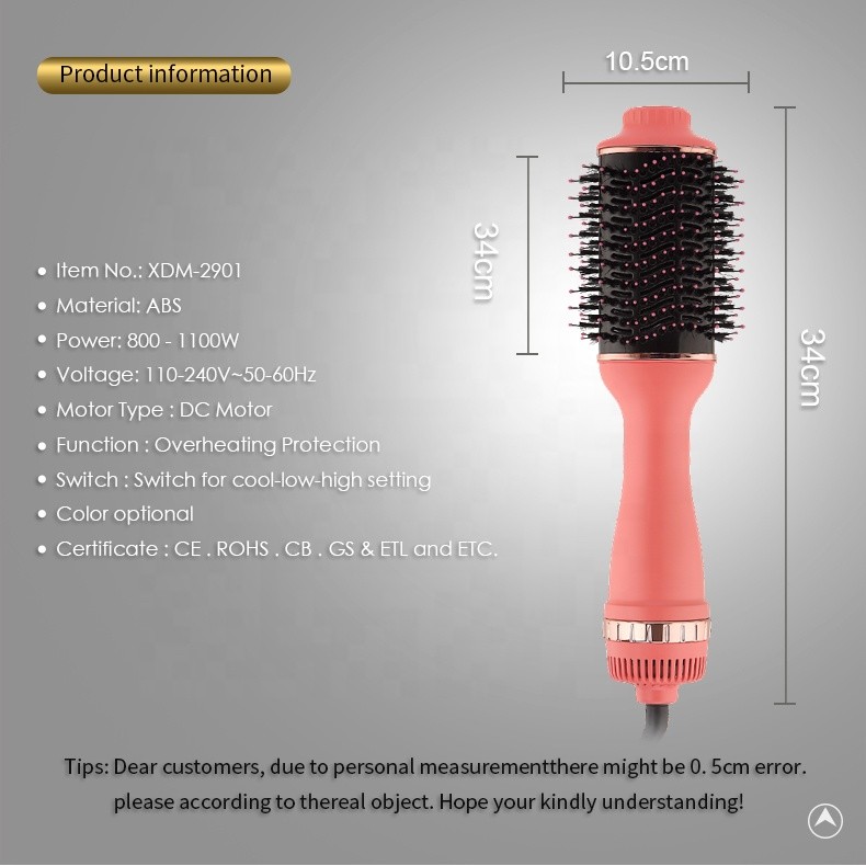 Styling Flexibility Hot Hair Brush Dryer For Style And Dry In One Step