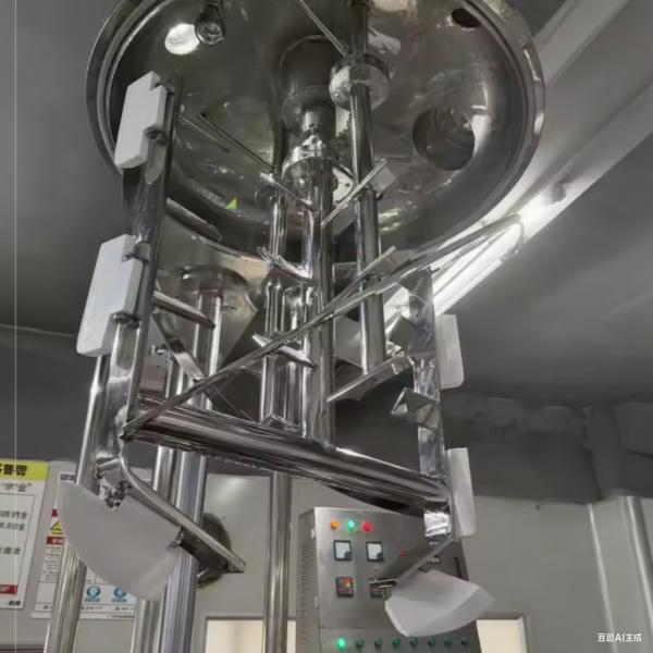 Lifting Type Cosmetic Vacuum Emulsifying Machine 20L With Bottom Homogenizer