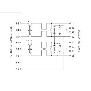 7499210123A 10/100Mbps POE Magnetic Rj45 Integrated Rectifier Bridge LPJD5049BEN