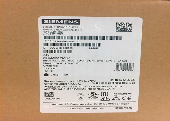 Quality 6SL3224-0BE24-0UA0 Siemens Frequency Inverter SINAMICS G120 Power Module for sale