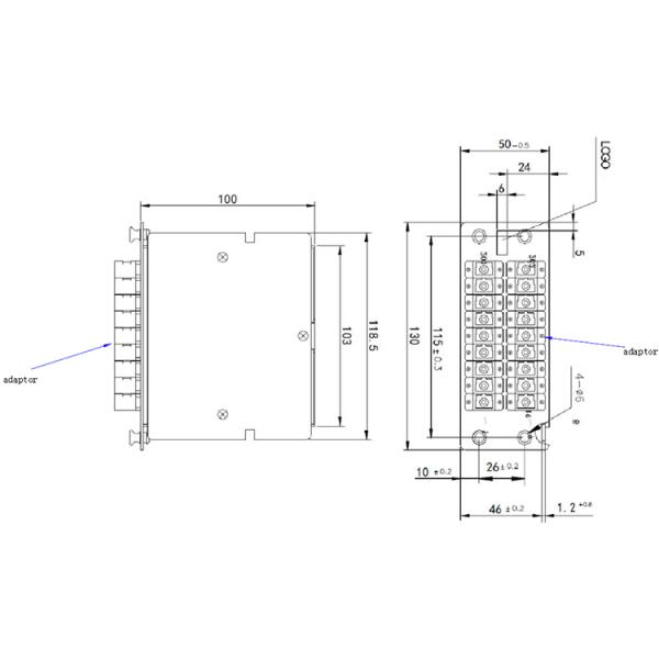 1x16 Split Ratio PLC Optical Splitter with SC Connector and Low Insertion Loss for Fiber Optic Networks