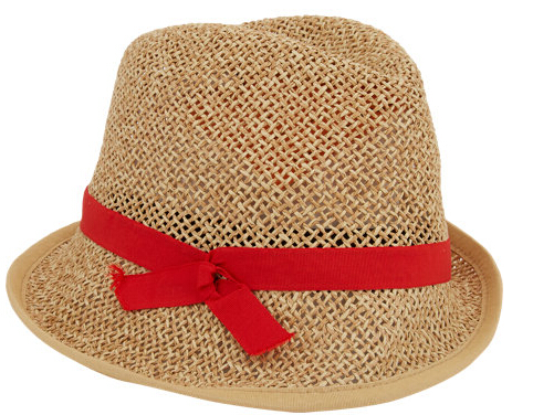 STRAW FEDORA