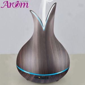Quality Elegant Vase Shaped 400ml Wood Grain Aromat Diffuser for sale