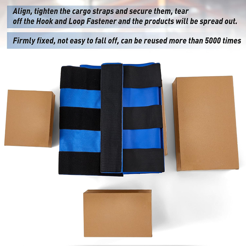 DANSKY Custom Size Hook and Loop Reusable Pallet Stretch Storage Wrap Strap Pallet Cargo Straps Reusable Black Pallet Wrap