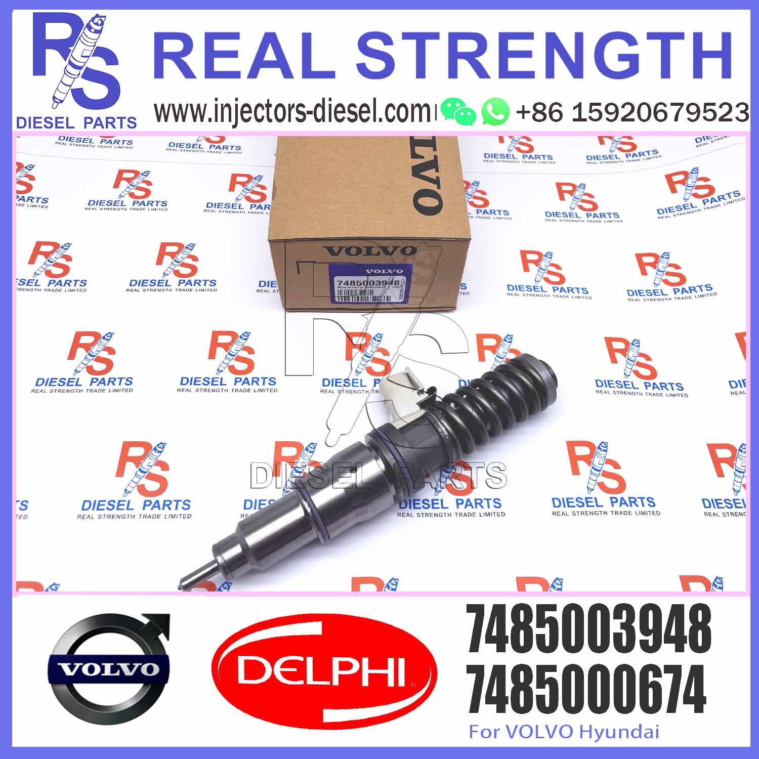 Diesel Engine Injector Assembly Common Rail Fuel Injector C56176TZ3 SN28484921 7485003948 for V-O-L-V