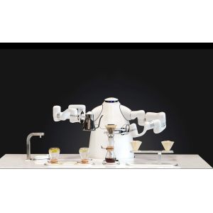Double Arm Robot Coffee Machine RGB Beverage Cafe Robot Espresso