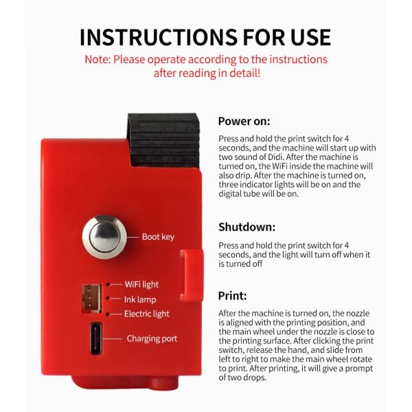 Portable Expire Date Logo Code Printer with 2-5mm Printing Distance Accuracy Solution