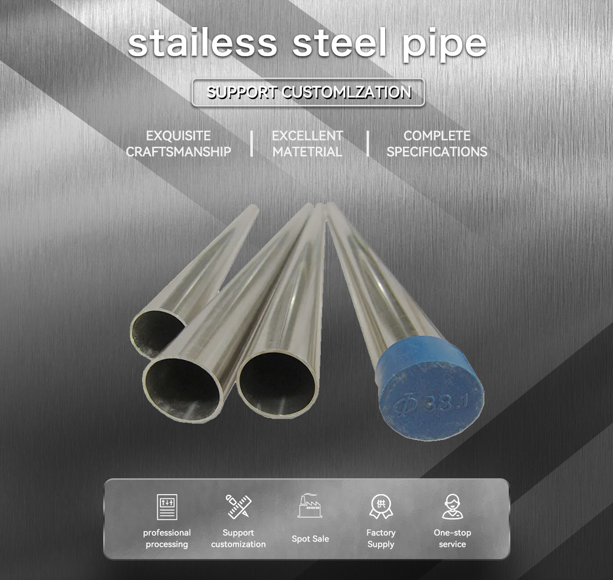 304 Stainless Steel Pipe Tube Seamless Welded For High Pressure Applications