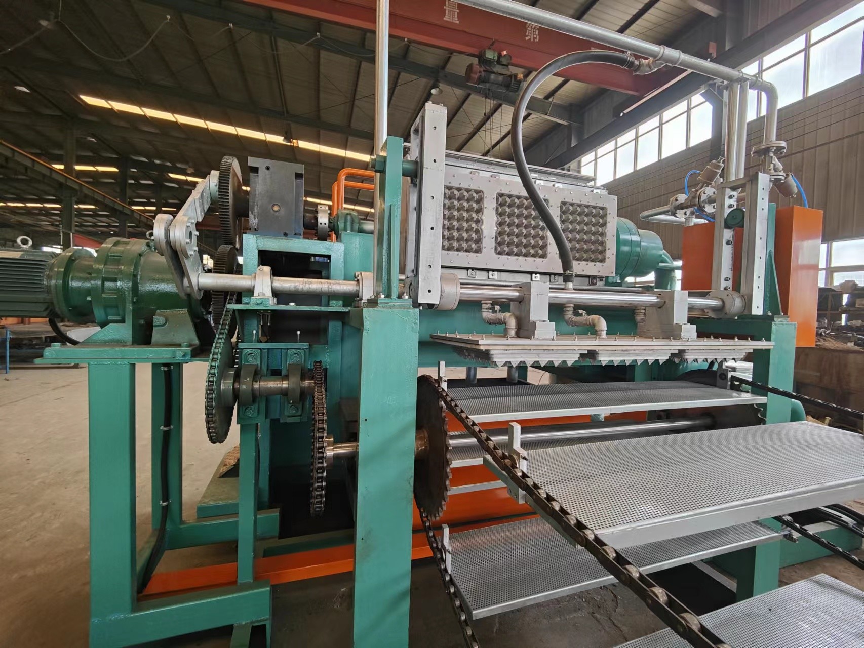 70-150kw Rotary Egg Tray Machine Large Capacity Customizable