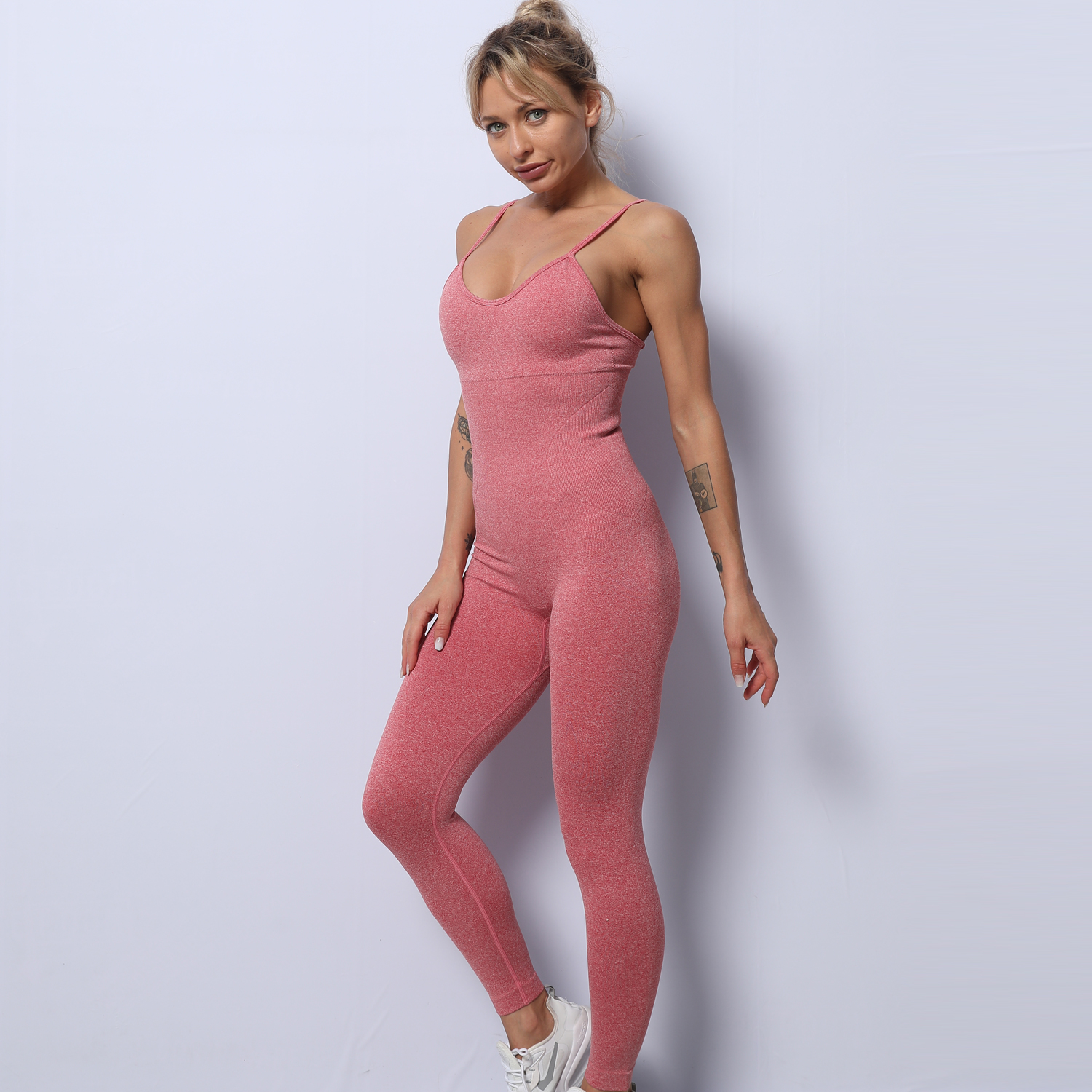 Support 7 Days Sample Order Lead Time HEXIN Fitness Women Yoga Wear Jumpsuit Gym Sets