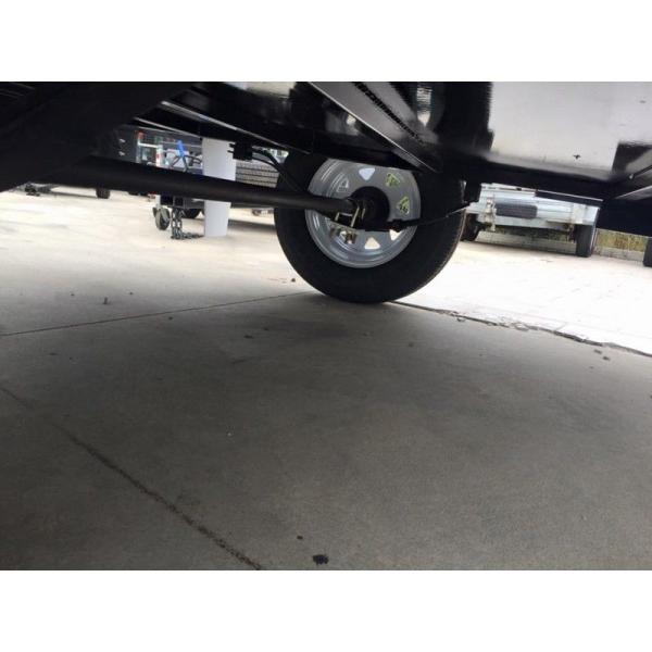 Solid Axle Motorcycle Transport Trailer , 8x6 Tandem Axle Flatbed Trailer