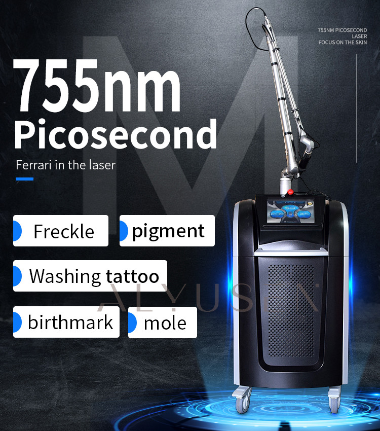 Q Switched Nd Yag Picosecond Laser Tattoo Removal Machine Skin Whitening