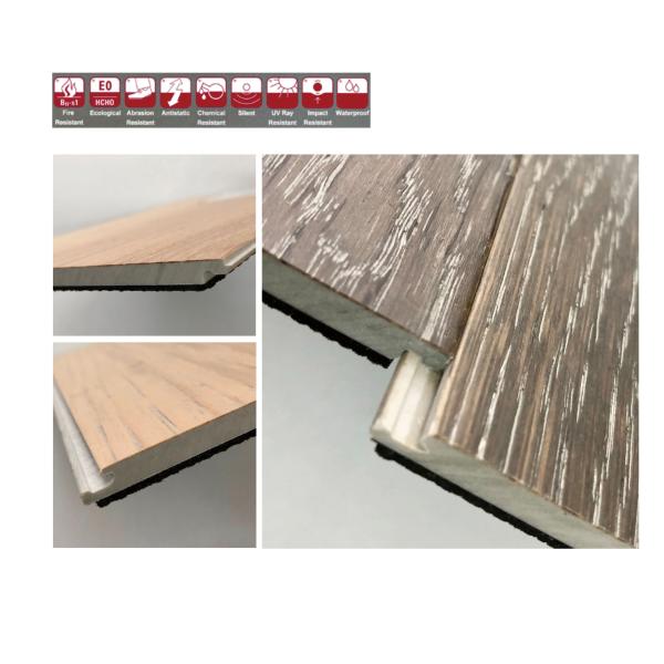 Waterproof Wood Veneer SPC Floor Click Installation Type Vinyl Plank Flooring for Oak