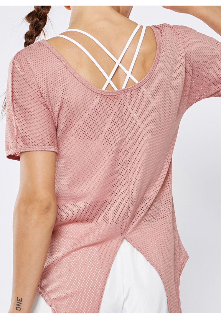 New Arrival Women Short Sleeve Body Shaping Cool Dry Exercise Running Sports T-Shirt