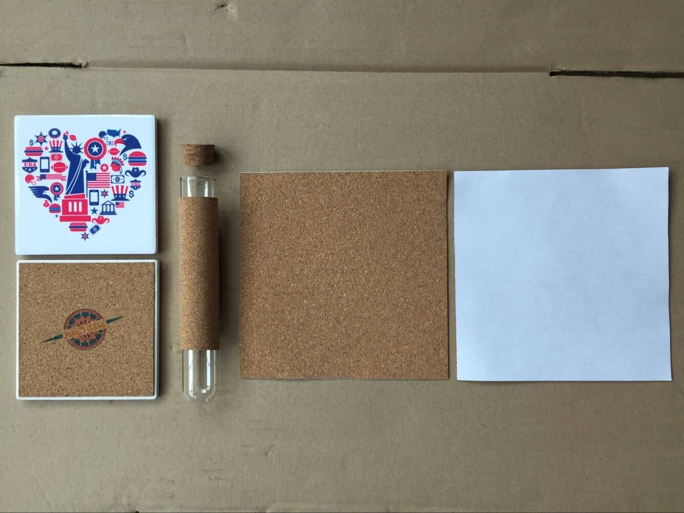 Factory Directly Price 15x15cm Adhesive Cork Tile for Testing Tube Rolling